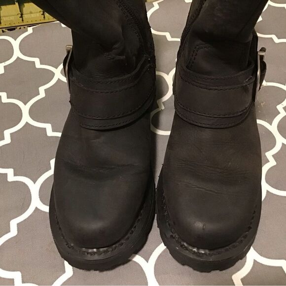 Harley Davidson boots biker black leather sz.US 5 Eur 35 - Picture 5 of 6